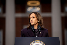 Kamala Harris s'exprime à l'Université Howard, le 6 novembre 2024 à Washington, DC.