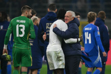 Didier Deschamps après la victoire des Bleus face à l'Italie, le 17 novembre 2024.
