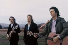 Paul McCartney et les Wings dans le clip de la chanson "Mull of Kintyre"