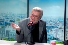 Laurent Ruquier lors de l'enregistrement du podcast RTL