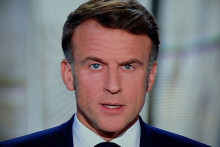 Emmanuel Macron lors de ses voeux pour l'année 2025.