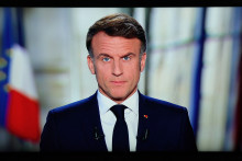 Emmanuel Macron lors des voeux présidentiels 2025