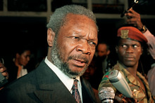 Jean-Bedel Bokassa, lors de son procès le 16 décembre 1986