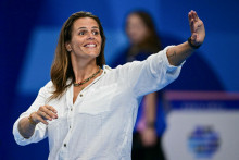 Laure Manaudou lors des Jeux olympiques 2024 à Paris.