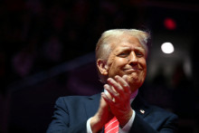 Donald Trump à Washington DC la veille de son investiture le 19 janvier 2025