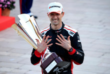 Sébastien Ogier, après son dixième sacre au rallye de Monte-Carlo, le 26 janvier 2025