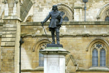 La statue d'Oliver Cromwell à Londres