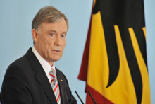 Le président allemand Horst Koehler le 22 mai 2008, au palais présidentiel de Berlin