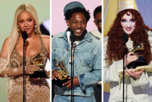 Beyoncé, Kendrick Lamar et Chappell Roan lors des Grammys Awards, le 2 février 2025.