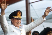 Augusto Pinochet, le 11 septembre 1986 à Santiago, au Chili