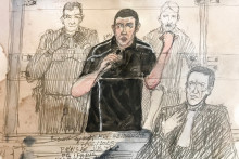 Mehdi Nemmouche, lundi 17 février 2025, lors de son procès devant la cour d'assises de Paris.