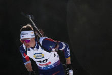 Le biathlète français Éric Perrot.
