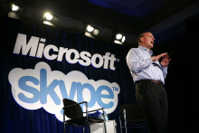 Steve Ballmer, s'exprime lors d'une annonce le 10 mai 2011 à San Francisco, en Californie.