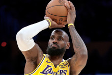 LeBron James lors de la rencontre face aux New Orleans Pelicans, le 04 mars 2025.