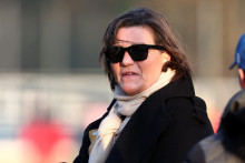 Véronique Rabiot, mère et agent d'Adrien Rabiot, à Clairefontaine le 17 mars 2025