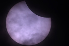 L'éclipse solaire depuis Berlin, en Allemagne.