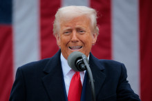 Donald Trump lors de son discours à la Maison-Blanche, mercredi 2 avril 2025