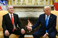 Benjamin Netanyahu et Donald Trump dans le Bureau Oval, le 4 février.