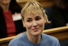 Judith Godrèche à Paris, le 9 avril 2025.