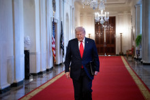 Donald Trump à Washington, le mercredi 16 avril 2025.