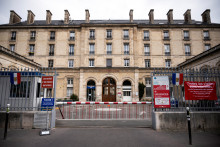 L'hôpital Bichat,le 22 mars 2020, à Paris