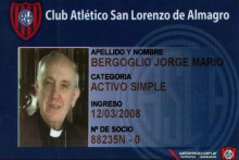 La carte de membre du pape François comme "socio" du club de San Lorenzo