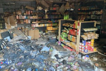 le commerce incendié dans le quartier village 2 à Echirolles