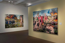 Tableaux de Nazanin Pouyandeh au musée Paul Valéry à Sète.