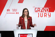 Aurore Bergé invitée du "Grand Jury RTL-Le Figaro-Public Sénat-M6" le 4 mai 2025