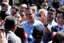 Jair Bolsonaro, à sa sortie d'hôpital au Brésil, le 4 mai 2025.