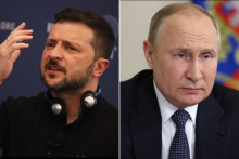 Volodymyr Zelensky et Vladimir Poutine