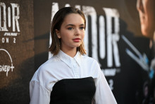 L'actrice américaine Ryan Kiera Armstrong à Hollywood, le 14 avril 2025.