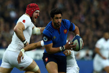 Maxime Mermoz avec le maillot du XV de France, en 2016