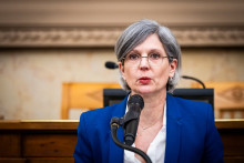 Sandrine Rousseau, députée écologiste, en avril 2025.