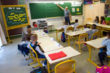 Une classe d'école (illustration).