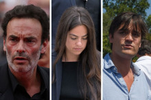 Alain Delon, Anouchka Delon et Alain-Fabien Delon.