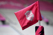 Le logo du Stade français à Jean-Bouin.