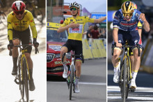 Jonas Vingegaard, Tadej Pogacar et Remco Evenepoel.