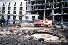 Des dégâts après des frappes russes dans la ville de Kiev, le 18 janvier 2025 (Illustration).