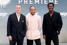 Brad Pitt , Lewis Hamilton et Damson Idris à l’avant-première du film