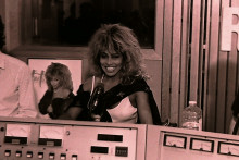 Tina Turner dans les studios de RTL le 9 octobre 1986.