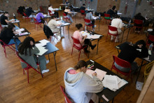 Des candidats au bac à Mulhouse. (image d'illustration).