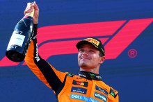 Lando Norris sur le podium du GP d'Autriche 2025