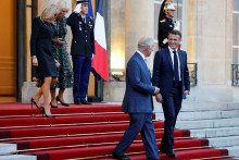 Charles III et Emannuel Macron à l'Élysée, le 21 septembre 2023.