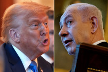 Le président Donald Trump et le Premier ministre israélien Benjamin Netanyahu lors d'un dîner américain à son honneur dans la Blue Room de la Maison-Blanche le 7 juillet 2025, à Washington, DC.