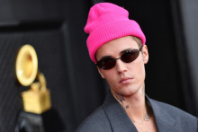 L'auteur-compositeur-interprète canadien Justin Bieber à la 64e cérémonie annuelle des Grammy Awards au MGM Grand Garden Arena à Las Vegas, le 3 avril 2022.