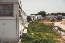 Des caravanes de gens du voyage à Cabestany, le 20 juin 2022. (Illustration)