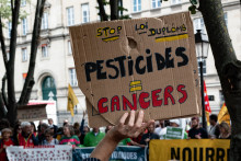 Une pancarte lors d'une manifestation contre la loi Duplomb, le 8 juillet 2025.