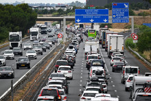 Embouteillage sur les routes françaises, le 19 juillet 2025.