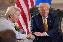 Ursula von der Leyen et Donald Trump, le dimanche 27 juillet en Écosse.